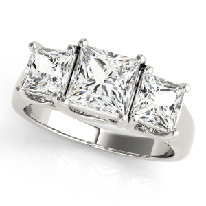 Wanda Lab-Created Diamond 4 Prong Set Trilogy Engagement Ring