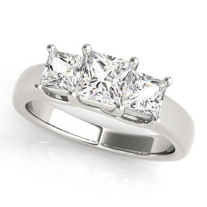 Vaani Lab-Created Diamond 4 Prong Set Trilogy Engagement Ring