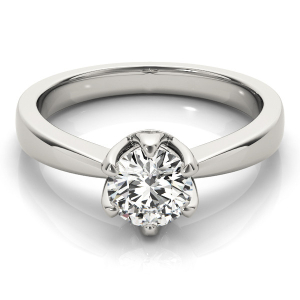 Mercedes 0.10 - 3.00 Carat Natural Round cut 6 Prong  Classic Solitaire Diamond Rings