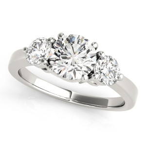 Wagner Lab-Created Diamond 4 Prong Set Trilogy Engagement Ring