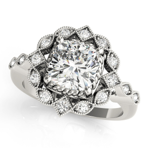 Kalina Natural Halo Diamond Rings