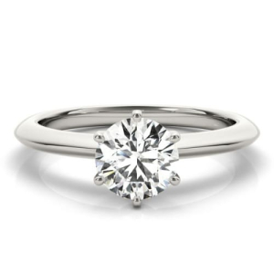 Maelee Lab-Created Diamond Round cut 4 Prong  Classic Solitaire Engagement Ring