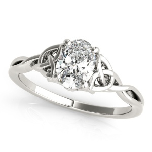 Niccole Natural Silver 4 Prong Diamond Solitaire Rings