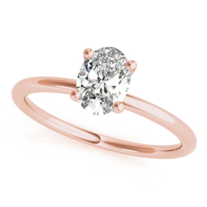 Nalyssa Natural Diamond Rose Gold 4 Prong Classic Solitaire