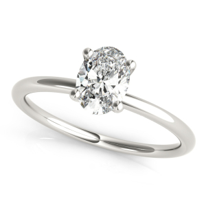 Nalyssa Natural Silver 4 Prong Diamond Solitaire Rings