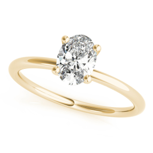 Nalyssa Natural Diamond Yellow Gold 4 Prong Classic Solitaire