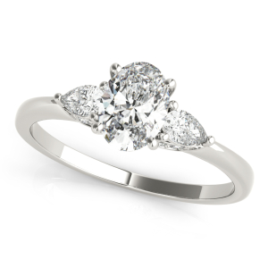 Venia Lab-Created Diamond 4 Prong Set Trilogy Engagement Ring