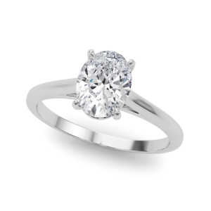 Nacelle Natural Silver 4 Prong Diamond Solitaire Rings