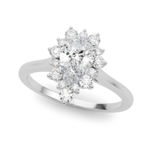 Natural Halo Diamond Rings