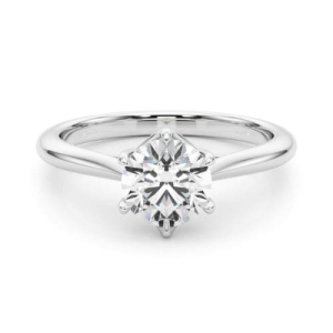 Mayte Lab-Created Diamond Round cut 6 Prong  Classic Solitaire Engagement Ring