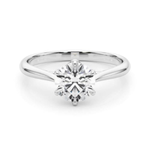 Marlena Lab-Created Diamond Round cut 6 Prong  Classic Solitaire Engagement Ring