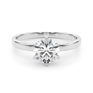 Marnie Lab-Created Diamond Round cut 6 Prong  Classic Solitaire Engagement Ring