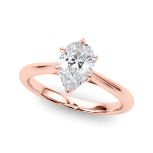 Makayla Natural Rose Gold 6 Prong Solitaire Diamond Rings