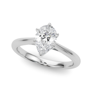 Natural White Gold Solitaire Diamond Rings