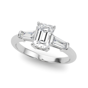 Yarah Natural Diamond 4 Prong Set Trilogy Engagement Ring