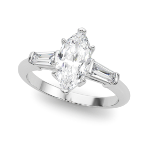 Yalitza Natural Diamond Prong Set Trilogy Engagement Ring