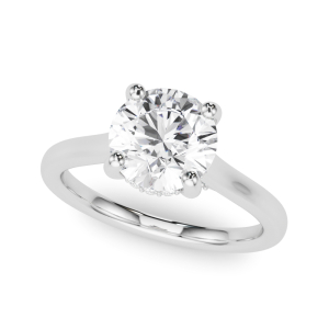 Yashira Natural Diamond 4 Prong Set Halo Engagement Ring