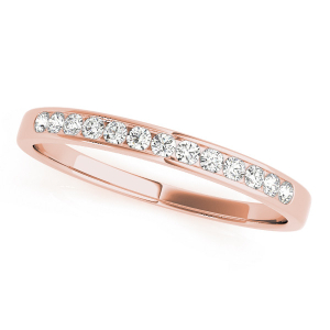 Eloah Lab-Created Rose Gold Channel-Set Eternity Diamond Rings