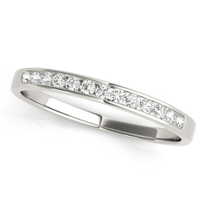 Eloah Lab-Created Silver Channel-Set Eternity Diamond Rings