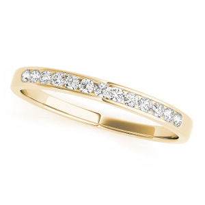 Eloah Lab-Created Yellow Gold Channel-Set Eternity Diamond Rings