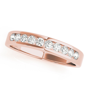 Emmett Lab-Created Rose Gold Channel-Set Eternity Diamond Rings