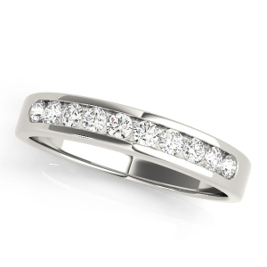 Emmett Lab-Created Silver Channel-Set Eternity Diamond Rings