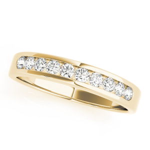 Emmett Lab-Created Yellow Gold Channel-Set Eternity Diamond Rings