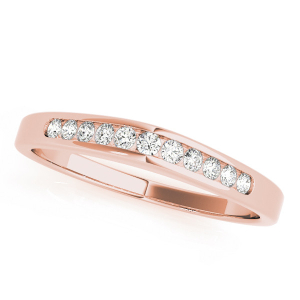 Riddhi Lab-Created Rose Gold Channel-Set Eternity Diamond Rings