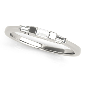 leann Lab-Created White Gold Bar-Set Trilogy Diamond Ring