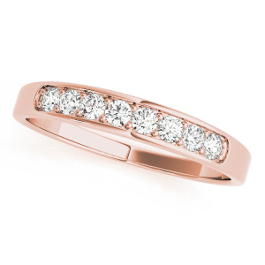 Roslynn Lab-Created Rose Gold Channel-Set Eternity Diamond Rings