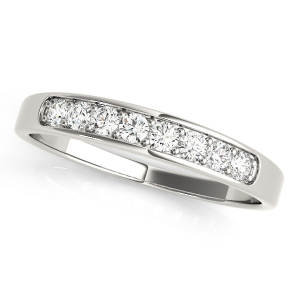 Roslynn Lab-Created Silver Channel-Set Eternity Diamond Rings