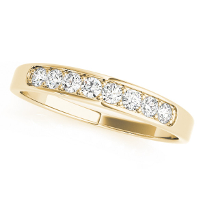 Roslynn Lab-Created Yellow Gold Channel-Set Eternity Diamond Rings