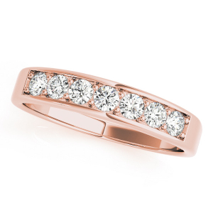 Sofi Lab-Created Rose Gold Channel-Set Eternity Diamond Rings