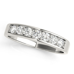 Sofi Lab-Created Silver Channel-Set Eternity Diamond Rings