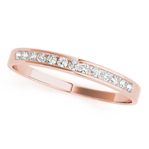 Hadia Lab-Created Rose Gold Channel-Set Eternity Diamond Rings