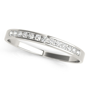 Hadia Lab-Created Silver Channel-Set Eternity Diamond Rings