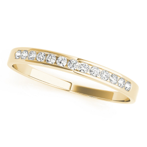 Hadia Lab-Created Yellow Gold Channel-Set Eternity Diamond Rings