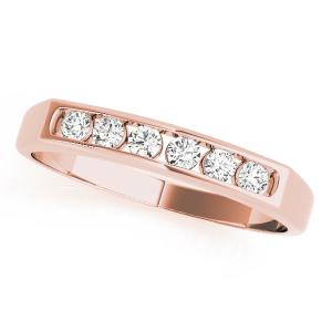 Jurni Lab-Created Rose Gold Channel-Set Eternity Diamond Rings