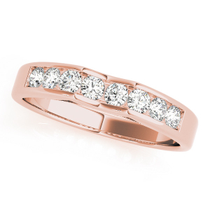 Lujain Lab-Created Rose Gold Channel-Set Eternity Diamond Rings