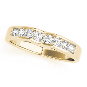 Lujain Lab-Created Yellow Gold Channel-Set Eternity Diamond Rings