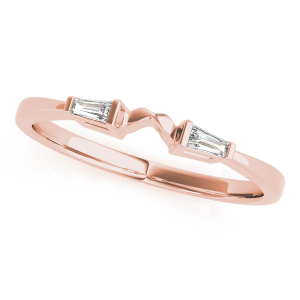 lilya Lab-Created Rose Gold Bar-Set Two Stone Diamond Rings