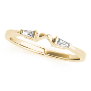 lilya Lab-Created Yellow Gold Bar-Set Two Stone Diamond Rings