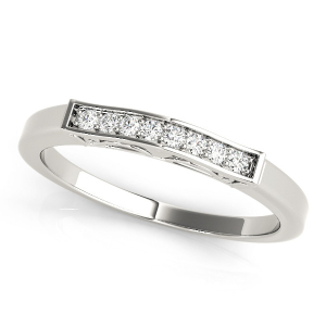 Lianny Lab-Created Silver Channel-Set Eternity Diamond Rings