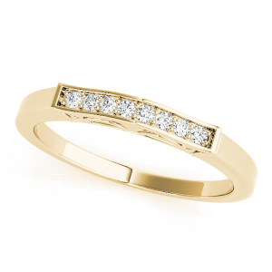 Lianny Lab-Created Yellow Gold Channel-Set Eternity Diamond Rings