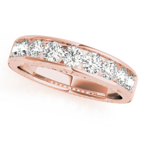 Lamya Lab-Created Rose Gold Channel-Set Eternity Diamond Rings