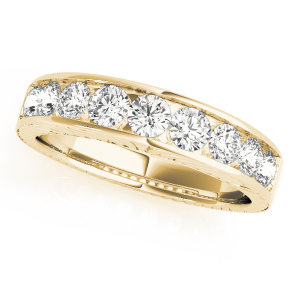 Lamya Lab-Created Yellow Gold Channel-Set Eternity Diamond Rings