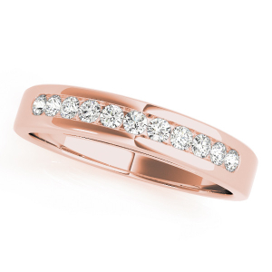 Retal Lab-Created Rose Gold Channel-Set Eternity Diamond Rings