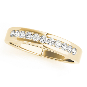 Retal Lab-Created Yellow Gold Channel-Set Eternity Diamond Rings