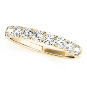 Corinne Lab-Created Yellow Gold Prong 7 Stone Diamond Rings