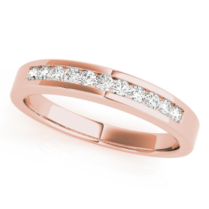 Rocky Lab-Created Rose Gold Channel-Set Eternity Diamond Rings